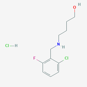 molecular formula C11H16Cl2FNO B4137279 4-[(2-chloro-6-fluorobenzyl)amino]-1-butanol hydrochloride 