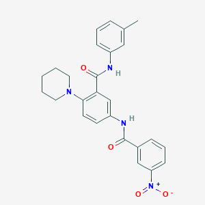 molecular formula C26H26N4O4 B4137285 N-(3-methylphenyl)-5-[(3-nitrobenzoyl)amino]-2-(1-piperidinyl)benzamide 