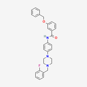 molecular formula C31H30FN3O2 B4137297 3-(benzyloxy)-N-{4-[4-(2-fluorobenzyl)-1-piperazinyl]phenyl}benzamide 