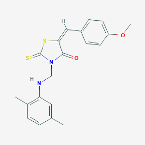 molecular formula C20H20N2O2S2 B413731 3-[(2,5-Dimethylanilino)methyl]-5-(4-methoxybenzylidene)-2-thioxo-1,3-thiazolidin-4-one 