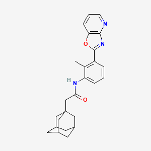 molecular formula C25H27N3O2 B4137314 2-(1-adamantyl)-N-(2-methyl-3-[1,3]oxazolo[4,5-b]pyridin-2-ylphenyl)acetamide 