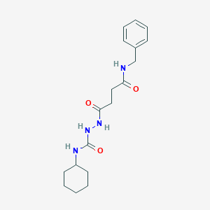 molecular formula C18H26N4O3 B4137326 2-[4-(benzylamino)-4-oxobutanoyl]-N-cyclohexylhydrazinecarboxamide 