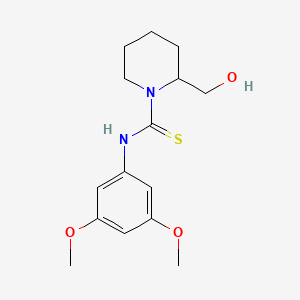 molecular formula C15H22N2O3S B4137347 N-(3,5-dimethoxyphenyl)-2-(hydroxymethyl)-1-piperidinecarbothioamide 