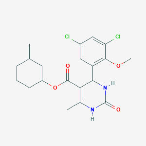 3-Methylcyclohexyl 4-(3,5-dichloro-2-methoxyphenyl)-6-methyl-2-oxo-1,2,3,4-tetrahydro-5-pyrimidinecarboxylate