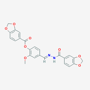 4-[2-(1,3-Benzodioxol-5-ylcarbonyl)carbohydrazonoyl]-2-methoxyphenyl 1,3-benzodioxole-5-carboxylate