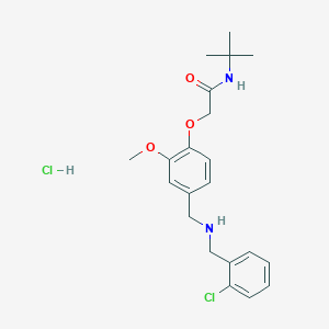 molecular formula C21H28Cl2N2O3 B4137389 N-(tert-butyl)-2-(4-{[(2-chlorobenzyl)amino]methyl}-2-methoxyphenoxy)acetamide hydrochloride 