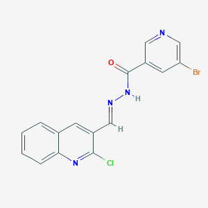 molecular formula C16H10BrClN4O B413740 5-bromo-N'-[(2-chloro-3-quinolinyl)methylene]nicotinohydrazide 