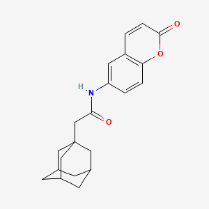 molecular formula C21H23NO3 B4137419 2-(1-adamantyl)-N-(2-oxo-2H-chromen-6-yl)acetamide 