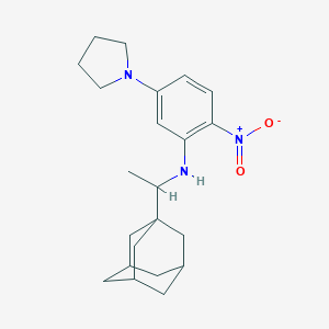 (1-Adamantan-1-yl-ethyl)-(2-nitro-5-pyrrolidin-1-yl-phenyl)-amine