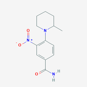 4-(2-methyl-1-piperidinyl)-3-nitrobenzamide