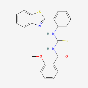 molecular formula C22H17N3O2S2 B4137468 N-({[2-(1,3-benzothiazol-2-yl)phenyl]amino}carbonothioyl)-2-methoxybenzamide 