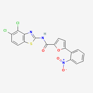 molecular formula C18H9Cl2N3O4S B4137472 N-(4,5-dichloro-1,3-benzothiazol-2-yl)-5-(2-nitrophenyl)-2-furamide 