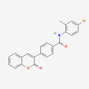 molecular formula C23H16BrNO3 B4137481 N-(4-bromo-2-methylphenyl)-4-(2-oxo-2H-chromen-3-yl)benzamide 