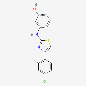 molecular formula C15H10Cl2N2OS B4137482 3-{[4-(2,4-dichlorophenyl)-1,3-thiazol-2-yl]amino}phenol 