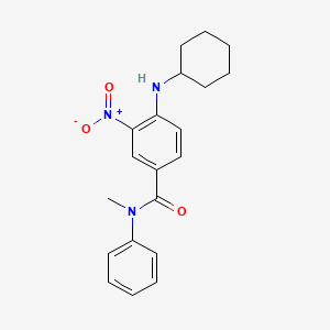 molecular formula C20H23N3O3 B4137487 4-(cyclohexylamino)-N-methyl-3-nitro-N-phenylbenzamide 