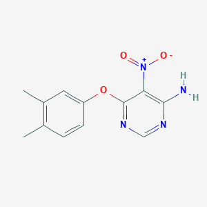 molecular formula C12H12N4O3 B4137490 6-(3,4-dimethylphenoxy)-5-nitro-4-pyrimidinamine 