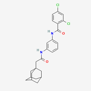 molecular formula C25H26Cl2N2O2 B4137495 N-{3-[(1-adamantylacetyl)amino]phenyl}-2,4-dichlorobenzamide 
