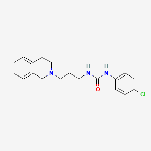 molecular formula C19H22ClN3O B4137564 N-(4-chlorophenyl)-N'-[3-(3,4-dihydro-2(1H)-isoquinolinyl)propyl]urea 