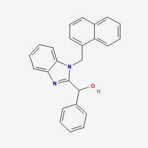 molecular formula C25H20N2O B4137575 [1-(1-naphthylmethyl)-1H-benzimidazol-2-yl](phenyl)methanol 