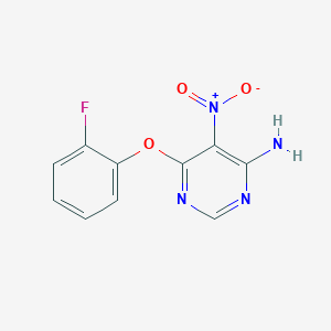 molecular formula C10H7FN4O3 B4137581 6-(2-fluorophenoxy)-5-nitro-4-pyrimidinamine 