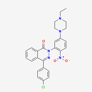 molecular formula C26H24ClN5O3 B4137588 4-(4-chlorophenyl)-2-[5-(4-ethyl-1-piperazinyl)-2-nitrophenyl]-1(2H)-phthalazinone 