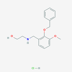 molecular formula C17H22ClNO3 B4137608 2-{[2-(benzyloxy)-3-methoxybenzyl]amino}ethanol hydrochloride 