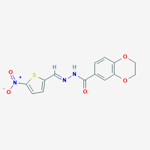 N'-({5-nitro-2-thienyl}methylene)-2,3-dihydro-1,4-benzodioxine-6-carbohydrazide