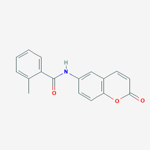 molecular formula C17H13NO3 B413766 2-methyl-N-(2-oxo-2H-chromen-6-yl)benzamide CAS No. 331001-67-3