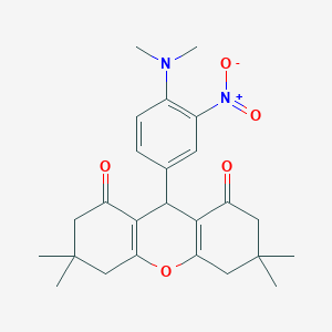 molecular formula C25H30N2O5 B413767 9-[4-(dimethylamino)-3-nitrophenyl]-3,3,6,6-tetramethyl-3,4,5,6,7,9-hexahydro-1H-xanthene-1,8(2H)-dione 