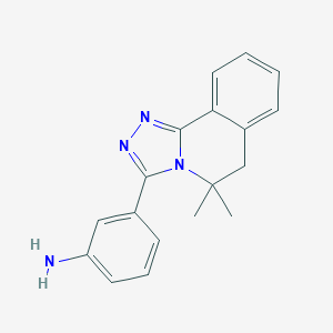 3-(5,5-Dimethyl-5,6-dihydro[1,2,4]triazolo[3,4-a]isoquinolin-3-yl)phenylamine