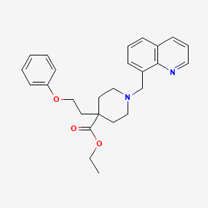 molecular formula C26H30N2O3 B4137688 ethyl 4-(2-phenoxyethyl)-1-(8-quinolinylmethyl)-4-piperidinecarboxylate 