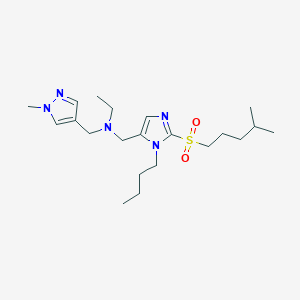 ({1-butyl-2-[(4-methylpentyl)sulfonyl]-1H-imidazol-5-yl}methyl)ethyl[(1-methyl-1H-pyrazol-4-yl)methyl]amine