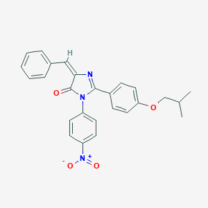molecular formula C26H23N3O4 B413769 5-benzylidene-3-{4-nitrophenyl}-2-(4-isobutoxyphenyl)-3,5-dihydro-4H-imidazol-4-one 