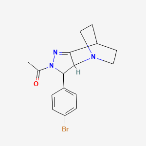 molecular formula C16H18BrN3O B4137712 4-acetyl-3-(4-bromophenyl)-1,4,5-triazatricyclo[5.2.2.0~2,6~]undec-5-ene 