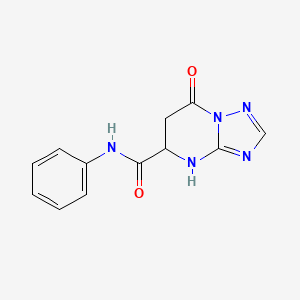 molecular formula C12H11N5O2 B4137720 7-oxo-N-phenyl-4,5,6,7-tetrahydro[1,2,4]triazolo[1,5-a]pyrimidine-5-carboxamide 