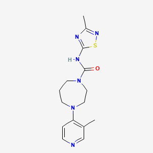 molecular formula C15H20N6OS B4137737 4-(3-methylpyridin-4-yl)-N-(3-methyl-1,2,4-thiadiazol-5-yl)-1,4-diazepane-1-carboxamide 