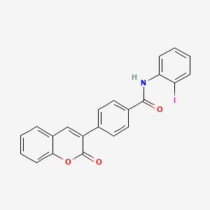 molecular formula C22H14INO3 B4137756 N-(2-iodophenyl)-4-(2-oxo-2H-chromen-3-yl)benzamide 