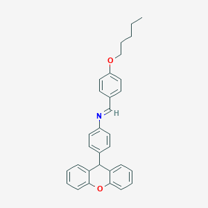 molecular formula C31H29NO2 B413776 N-[4-(pentyloxy)benzylidene]-N-[4-(9H-xanthen-9-yl)phenyl]amine 