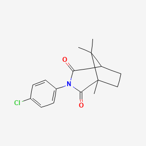molecular formula C16H18ClNO2 B4137787 3-(4-chlorophenyl)-1,8,8-trimethyl-3-azabicyclo[3.2.1]octane-2,4-dione 