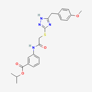 molecular formula C22H24N4O4S B4137796 isopropyl 3-[({[5-(4-methoxybenzyl)-4H-1,2,4-triazol-3-yl]thio}acetyl)amino]benzoate 