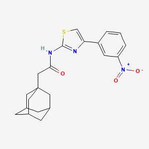 molecular formula C21H23N3O3S B4137802 2-(1-adamantyl)-N-[4-(3-nitrophenyl)-1,3-thiazol-2-yl]acetamide 