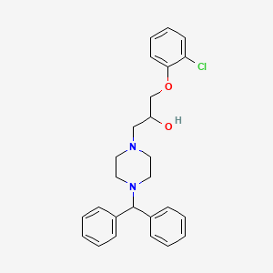 1-(2-chlorophenoxy)-3-[4-(diphenylmethyl)-1-piperazinyl]-2-propanol