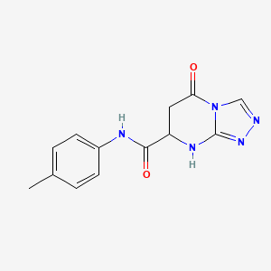 molecular formula C13H13N5O2 B4137850 N-(4-methylphenyl)-5-oxo-5,6,7,8-tetrahydro[1,2,4]triazolo[4,3-a]pyrimidine-7-carboxamide 