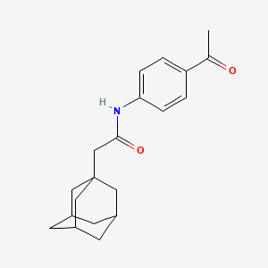 molecular formula C20H25NO2 B4137859 N-(4-acetylphenyl)-2-(1-adamantyl)acetamide 