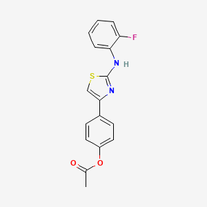 4-{2-[(2-fluorophenyl)amino]-1,3-thiazol-4-yl}phenyl acetate
