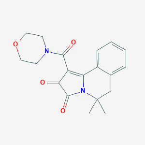 molecular formula C19H20N2O4 B413790 5,5-Dimethyl-1-(4-morpholinylcarbonyl)-5,6-dihydropyrrolo[2,1-a]isoquinoline-2,3-dione 