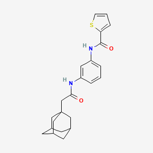 molecular formula C23H26N2O2S B4137904 N-(3-{[2-(1-adamantyl)acetyl]amino}phenyl)-2-thiophenecarboxamide 