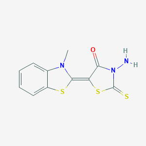 molecular formula C11H9N3OS3 B413791 3-amino-5-(3-methyl-1,3-benzothiazol-2(3H)-ylidene)-2-thioxo-1,3-thiazolidin-4-one 