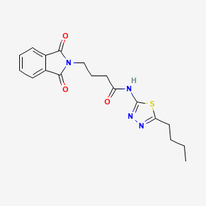 molecular formula C18H20N4O3S B4137912 N-(5-butyl-1,3,4-thiadiazol-2-yl)-4-(1,3-dioxo-1,3-dihydro-2H-isoindol-2-yl)butanamide 