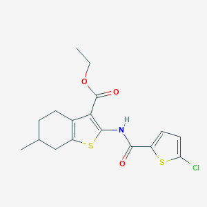 Ethyl 2-(5-chlorothiophene-2-carboxamido)-6-methyl-4,5,6,7-tetrahydrobenzo[b]thiophene-3-carboxylate